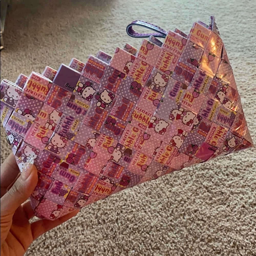 Nahui Ollin Hello Kitty Gum Wrapper clutch